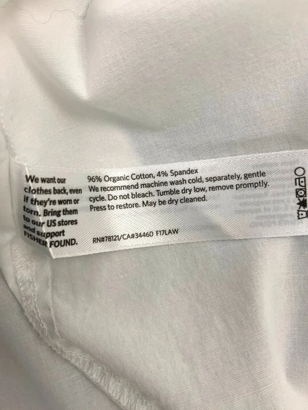 Eileen Fisher White Poplin Long Sleeve Tunic Shirt Button Up Sz L - Picture 16 of 16
